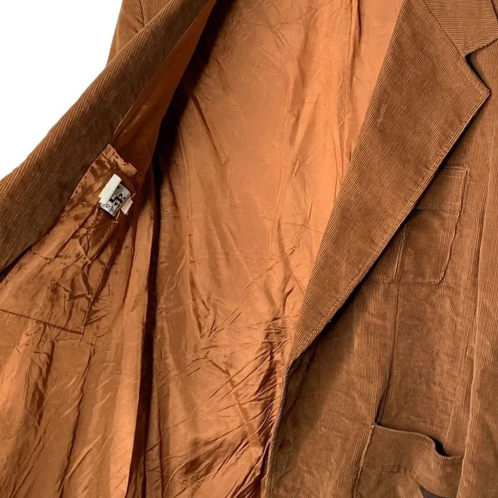Vintage 70s 80s Union Made Cowboy Western Lee Corduroy brown blazer jacket size